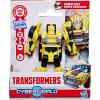 Transformers CYBERWORLD Bumblebee Cyber Changers 4-Inch Action Figure, Quick Change to Offroad Vehicle Mode, Robot Toys for Boys and Girls 6 and Up