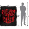 Transformers Tonal Autobot Silky Touch Sherpa Back Super Soft Throw Blanket