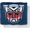 Transformers Autobot Airbrush Logo Silky Touch Sherpa Back Super Soft Throw Blanket