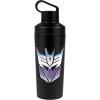 Transformers OFFICIAL Vintage Decepticon Logo 18 oz Insulated Water Bottle, Leak Resistant, Vacuum Insulated Stainless Steel with 2-in-1 Loop Cap