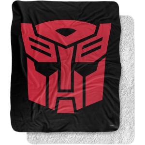 Transformers Autobot Logo Silky Touch Sherpa Back Super Soft Throw Blanket(Transformers Autobot Logo)
