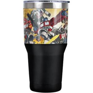 Transformers Autobots V Decepticons Stainless Steel Tumbler 30 oz Coffee Travel Cup, Vacuum Insulated & Double Wall with Leakproof Sliding Lid