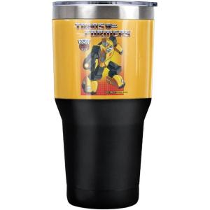 Transformers Bumblebee Stainless Steel Tumbler 30 oz Coffee Travel Cup, Vacuum Insulated & Double Wall with Leakproof Sliding Lid
