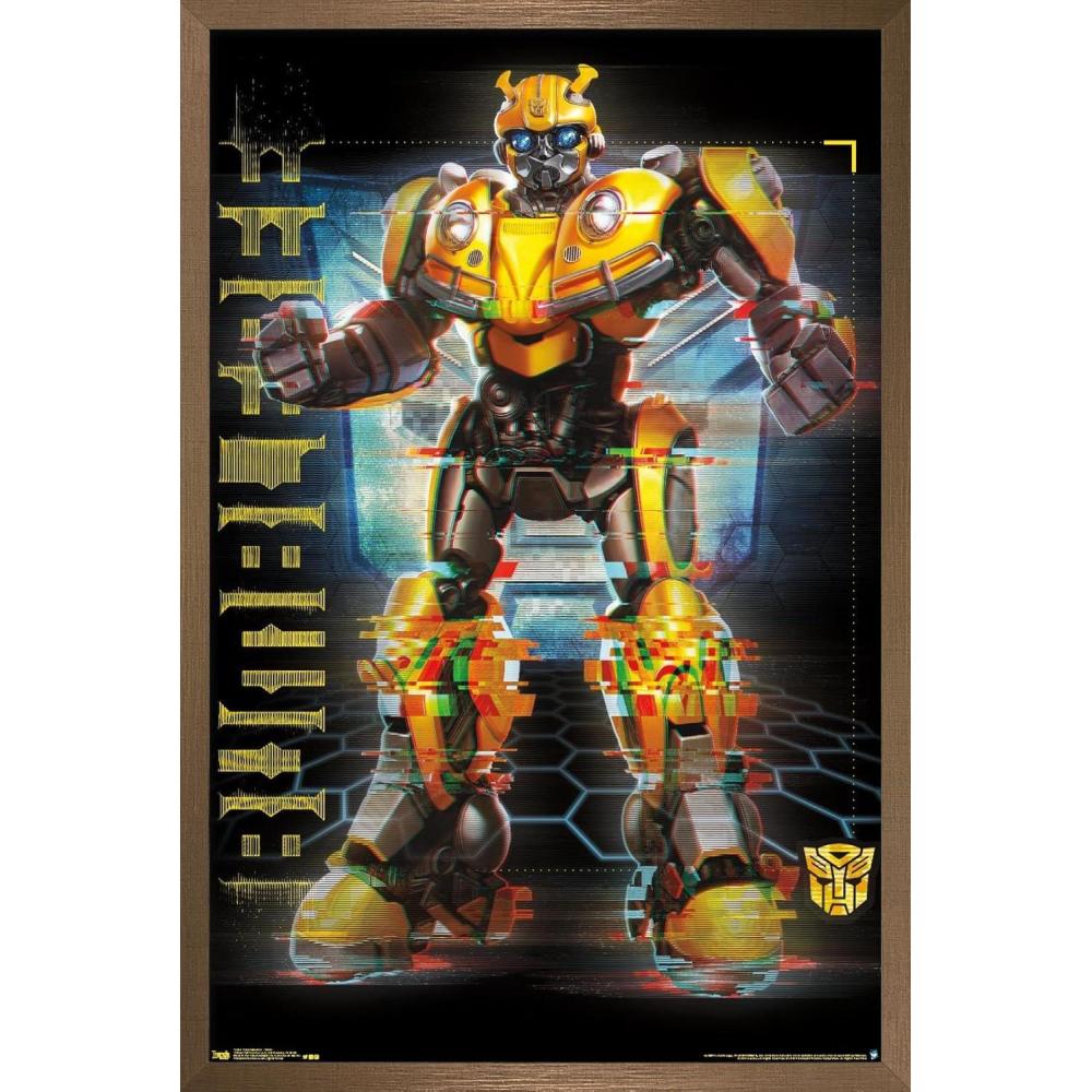 image:imageTrends International Hasbro Transformers Bumblebee Glitch Wall Poster 14725 x 22375 Barnwood Framed VersionBronze Framed Version