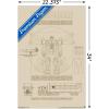 Trends International Hasbro Transformers – Sketch Wall Poster, 22.375″ x 34″, Barnwood Framed Version(Premium Poster & Clip Bundle)