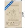Trends International Hasbro Transformers – Sketch Wall Poster, 22.375″ x 34″, Barnwood Framed Version(Premium Poster & Mount Bundle)