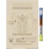 Trends International Hasbro Transformers – Sketch Wall Poster, 22.375″ x 34″, Barnwood Framed Version(Premium Poster & Clip Bundle)