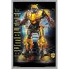 Trends International Hasbro Transformers: Bumblebee – Glitch Wall Poster, 14.725″ x 22.375″, Barnwood Framed Version(Gray Framed Version)