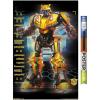 Trends International Hasbro Transformers: Bumblebee – Glitch Wall Poster, 14.725″ x 22.375″, Barnwood Framed Version(Premium Poster & Clip Bundle)