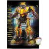 Trends International Hasbro Transformers: Bumblebee – Glitch Wall Poster, 14.725″ x 22.375″, Barnwood Framed Version(Premium Poster & Mount Bundle)