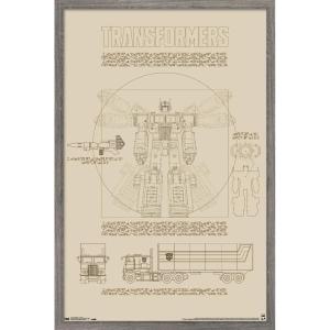 Trends International Hasbro Transformers – Sketch Wall Poster, 22.375″ x 34″, Barnwood Framed Version(Barnwood Framed Version)