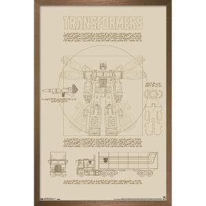 Trends International Hasbro Transformers – Sketch Wall Poster, 22.375″ x 34″, Barnwood Framed Version(Bronze Framed Version)