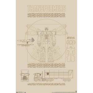 Trends International Hasbro Transformers – Sketch Wall Poster, 22.375″ x 34″, Barnwood Framed Version(Premium Unframed Version)