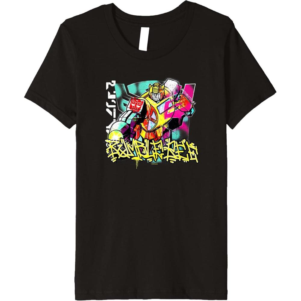 image:imageKids Transformers Bumblebee Graffiti Painted Wall Portrait Premium TShirt