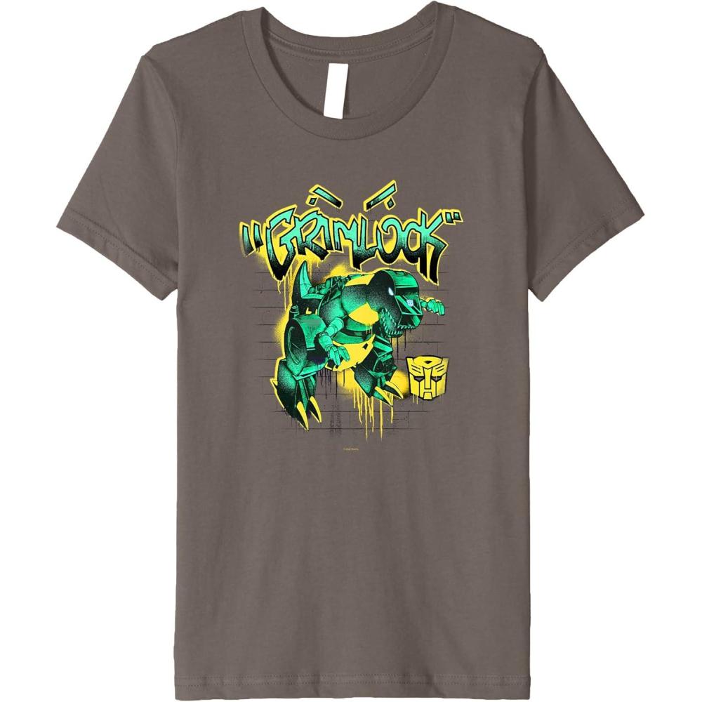 image:imageKids Transformers Grimlock Dripping Graffiti Wall Retro Portrait Premium TShirt