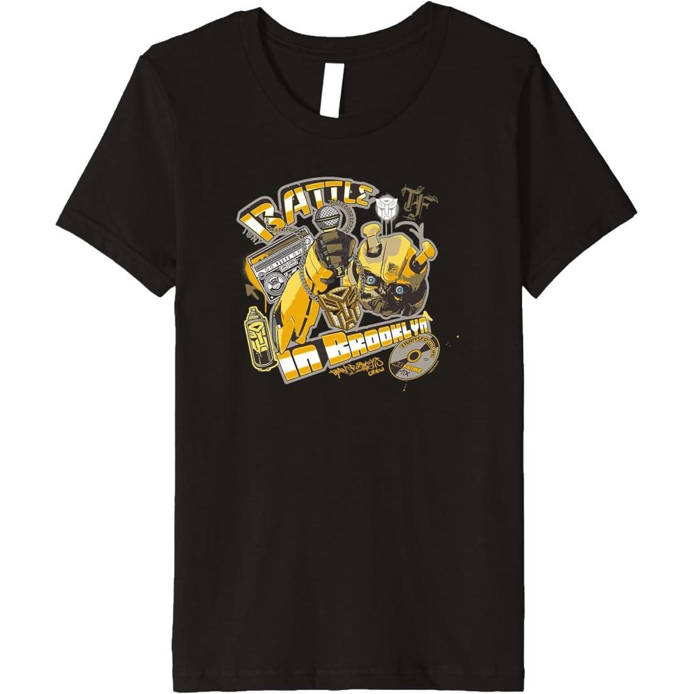 image:imageKids Transformers Rise of the Beasts Battle In Brooklyn Retro Premium TShirt
