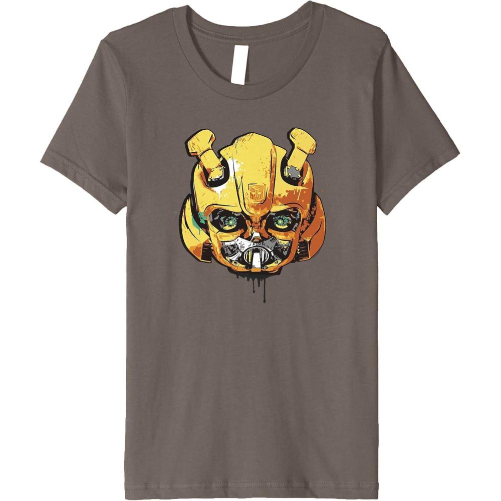 image:imageKids Transformers Rise of the Beasts Bumblebee Face Graffiti Premium TShirt
