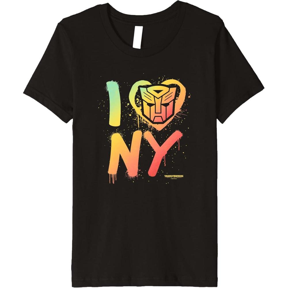 image:imageKids Transformers Rise of the Beasts I Heart NY Retro Graffiti Premium TShirt