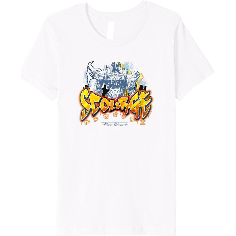 image:imageKids Transformers Rise of the Beasts Scourge Retro Graffiti Premium TShirt