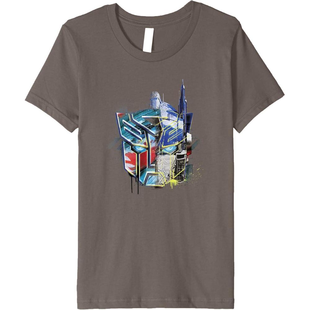 image:imageKids Transformers Rise of the Beasts Split Face Optimus Art Premium TShirt
