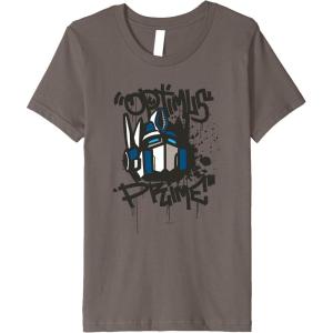 Kids Transformers Classic Optimus Prime Graffiti Face Portrait Premium T-Shirt