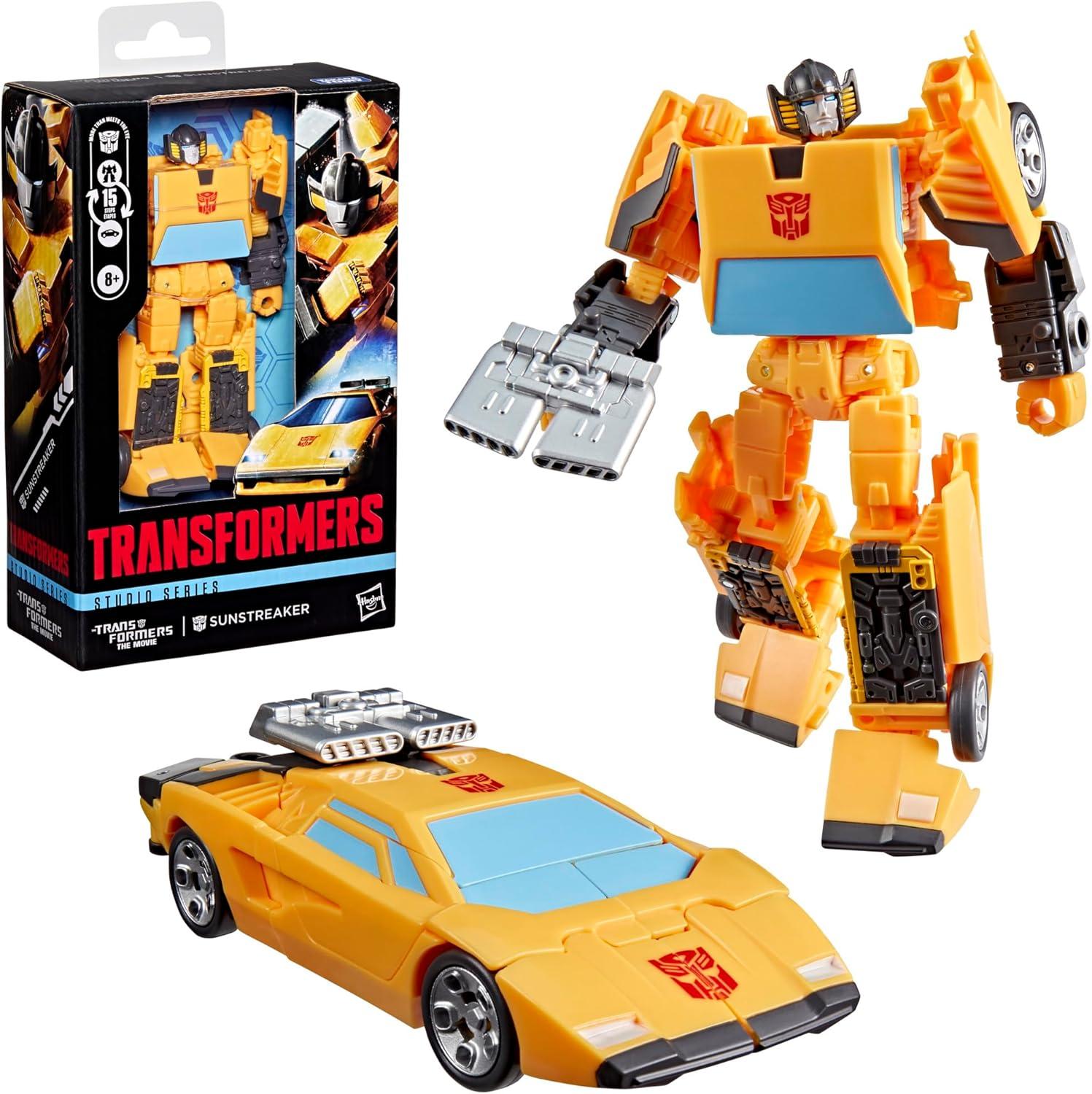 image:imageTransformers Studio Series The The Movie Sunstreaker Deluxe Class 45Inch Converting Action Figure Robot Toys for Ages 8