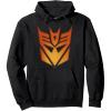 Transformers Halloween Decepticon Glow Carving Pullover Hoodie(Black)