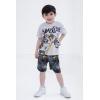 Transformers Bumblebee Optimus Prime Graphic T-Shirt & Mesh Shorts Outfit Set Toddler to Big Kid(Gray)