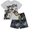 Transformers Bumblebee Optimus Prime Graphic T-Shirt & Mesh Shorts Outfit Set Toddler to Big Kid(Gray)