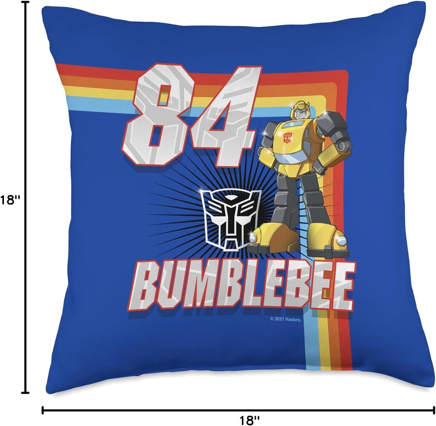 image:imageTransformers 1984 Bumblebee Rainbow Stripes Throw Pillow18x18