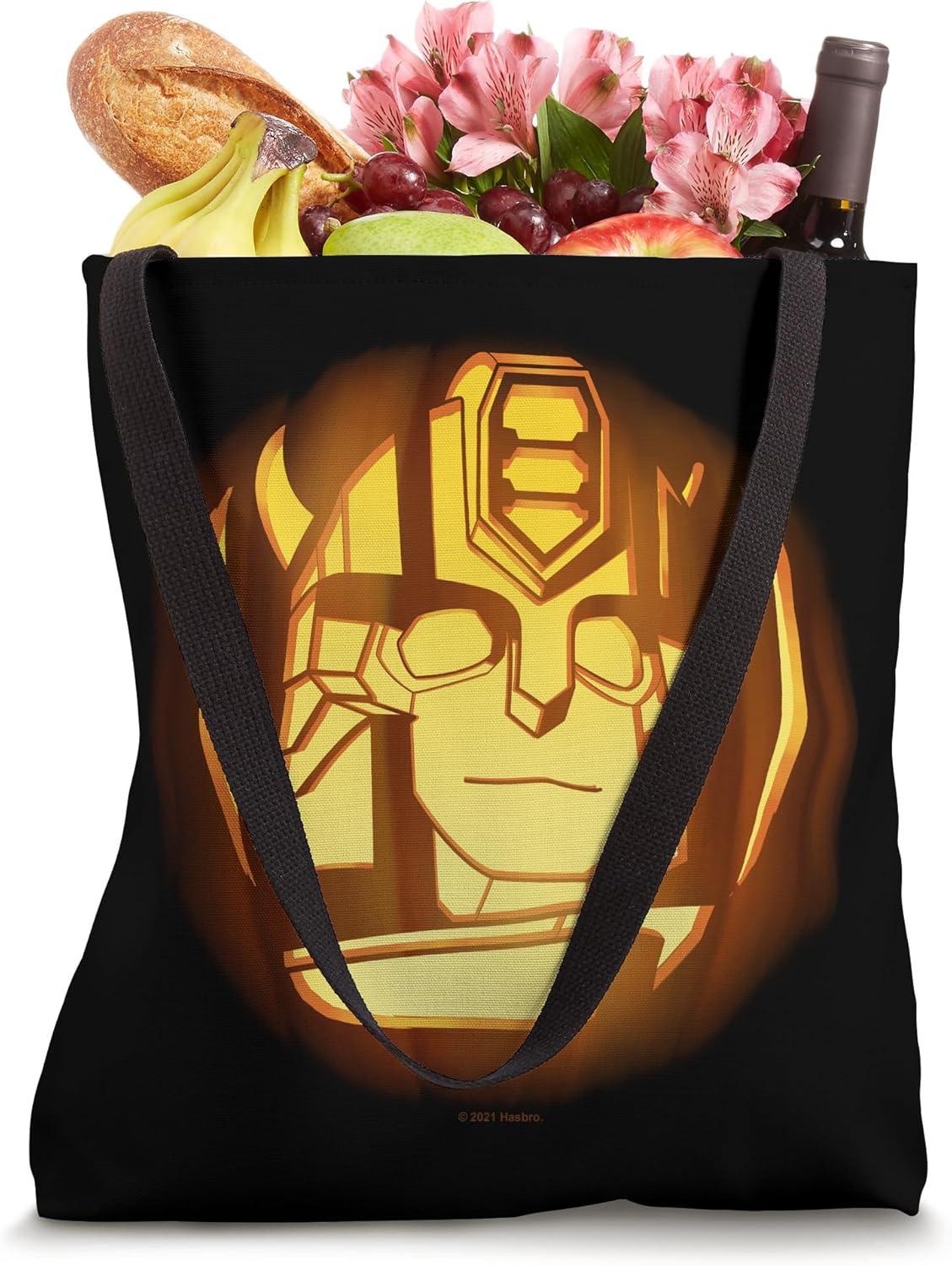 image:imageTransformers Halloween Bumblebee Pumpkin Tote Bag