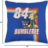 Transformers 1984 Bumblebee Rainbow Stripes Throw Pillow(16×16)