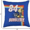 Transformers 1984 Bumblebee Rainbow Stripes Throw Pillow(18×18)