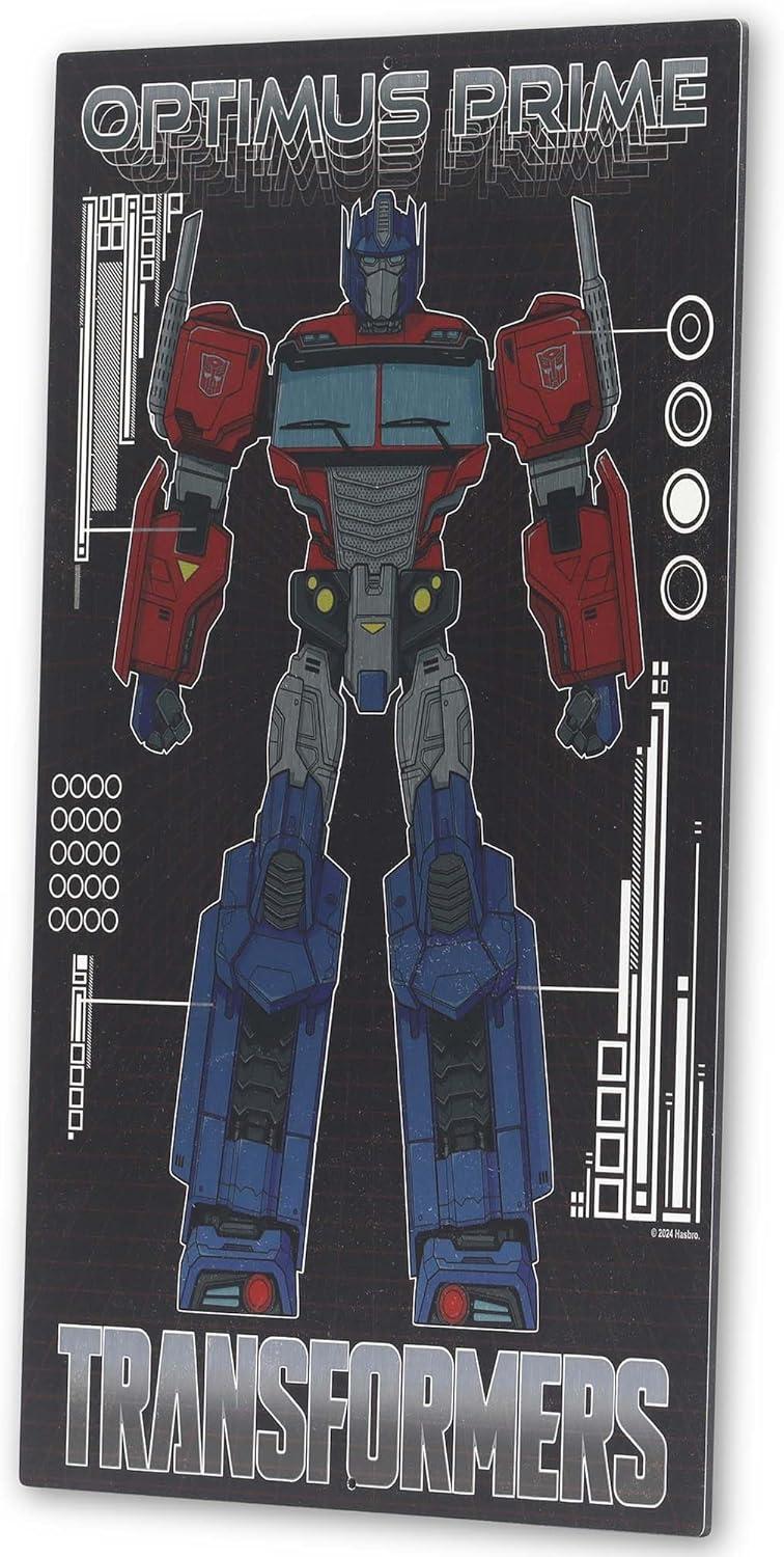 image:imageOpen Road Brands Hasbro Transformers Roll Out Silver Metal Sign Fun Transformers Wall Art for Man Cave or BedroomBlack