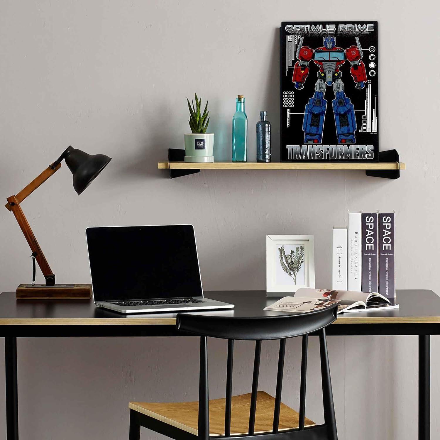 image:imageOpen Road Brands Hasbro Transformers Roll Out Silver Metal Sign Fun Transformers Wall Art for Man Cave or BedroomBlack