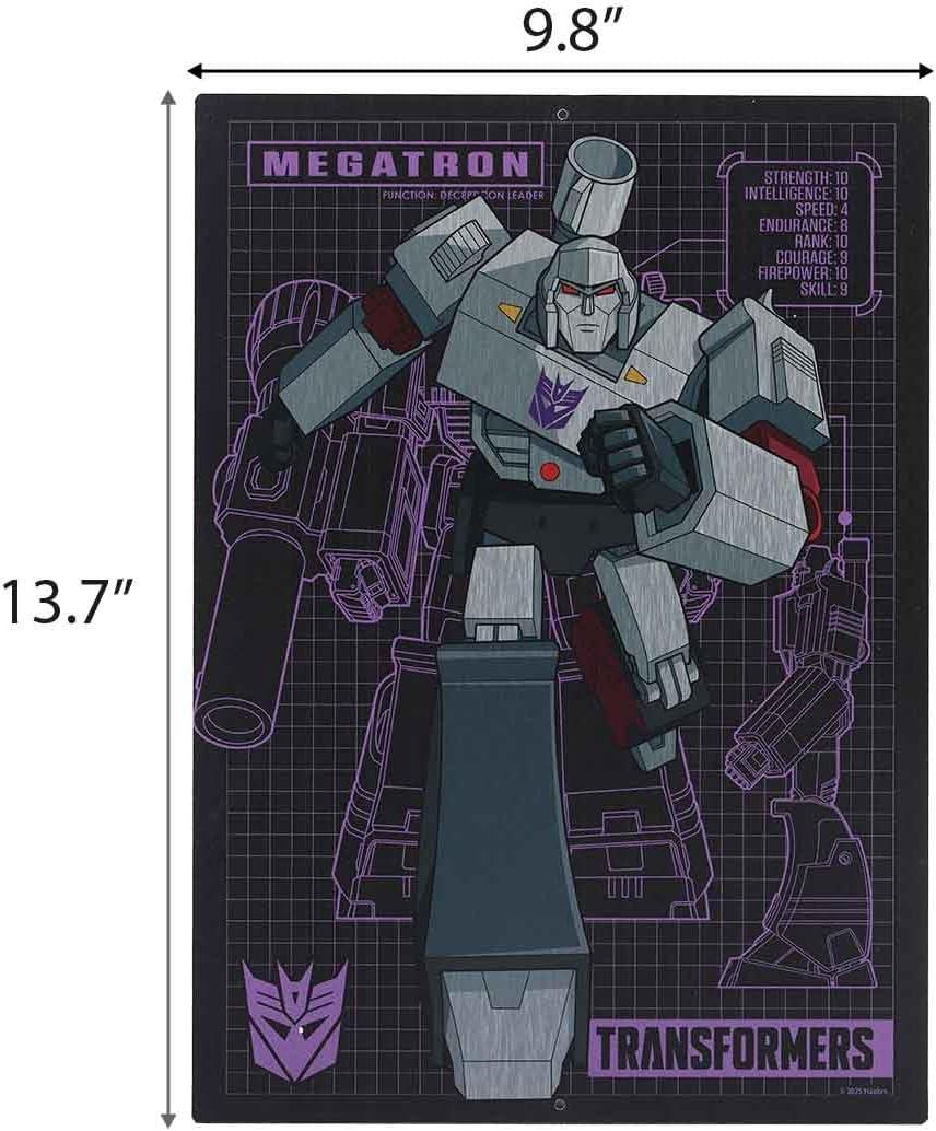 image:imageOpen Road Brands Hasbro Transformers Roll Out Silver Metal Sign Fun Transformers Wall Art for Man Cave or BedroomPurple