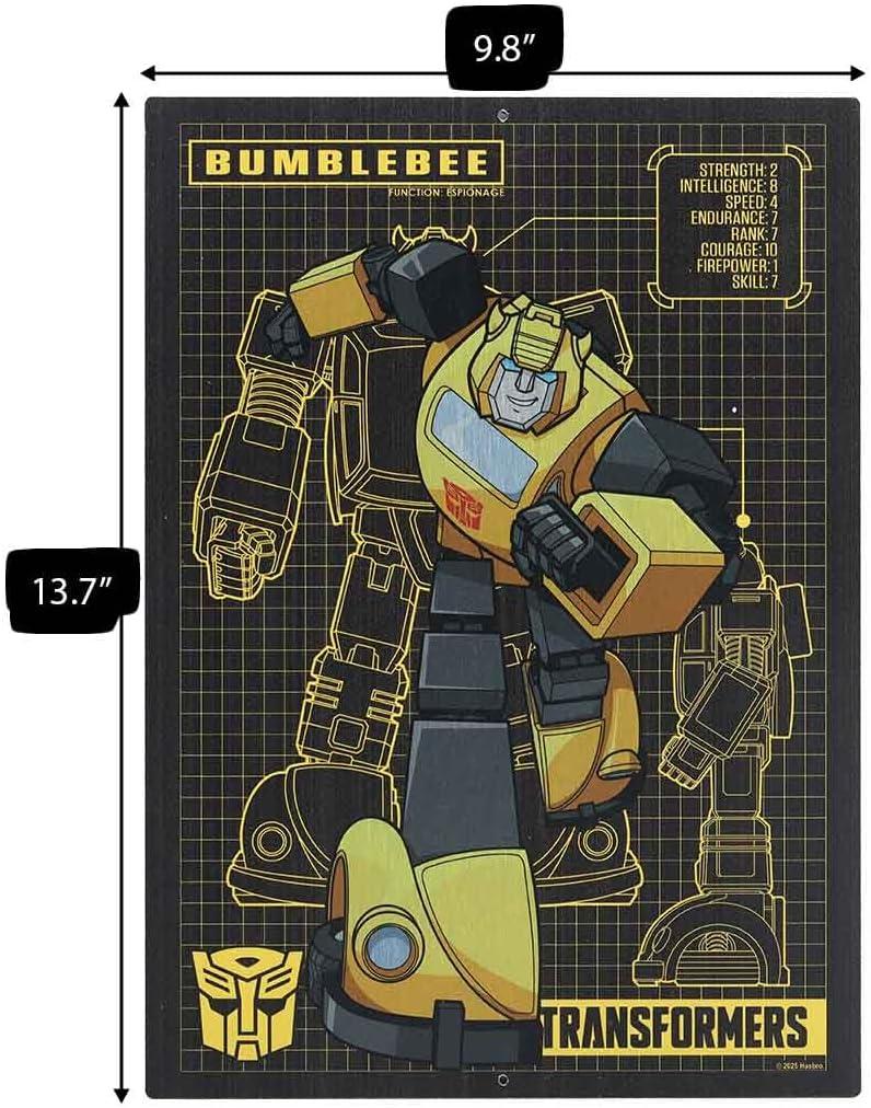 image:imageOpen Road Brands Hasbro Transformers Roll Out Silver Metal Sign Fun Transformers Wall Art for Man Cave or BedroomYellow