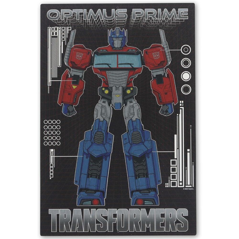image:imageOpen Road Brands Hasbro Transformers Roll Out Silver Metal Sign Fun Transformers Wall Art for Man Cave or BedroomBlack