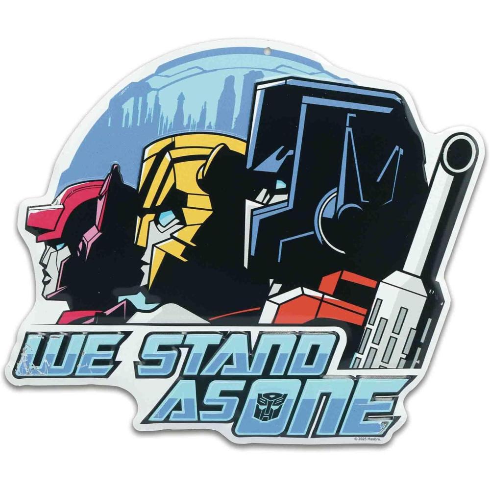 image:imageOpen Road Brands Hasbro Transformers Roll Out Silver Metal Sign  Fun Transformers Wall Art for Man Cave or BedroomBlue