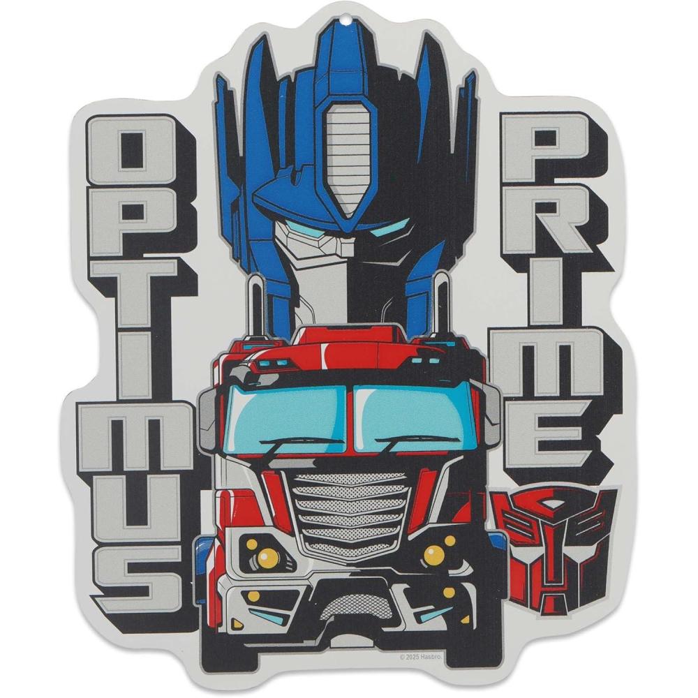 image:imageOpen Road Brands Hasbro Transformers Roll Out Silver Metal Sign Fun Transformers Wall Art for Man Cave or BedroomGrayRed