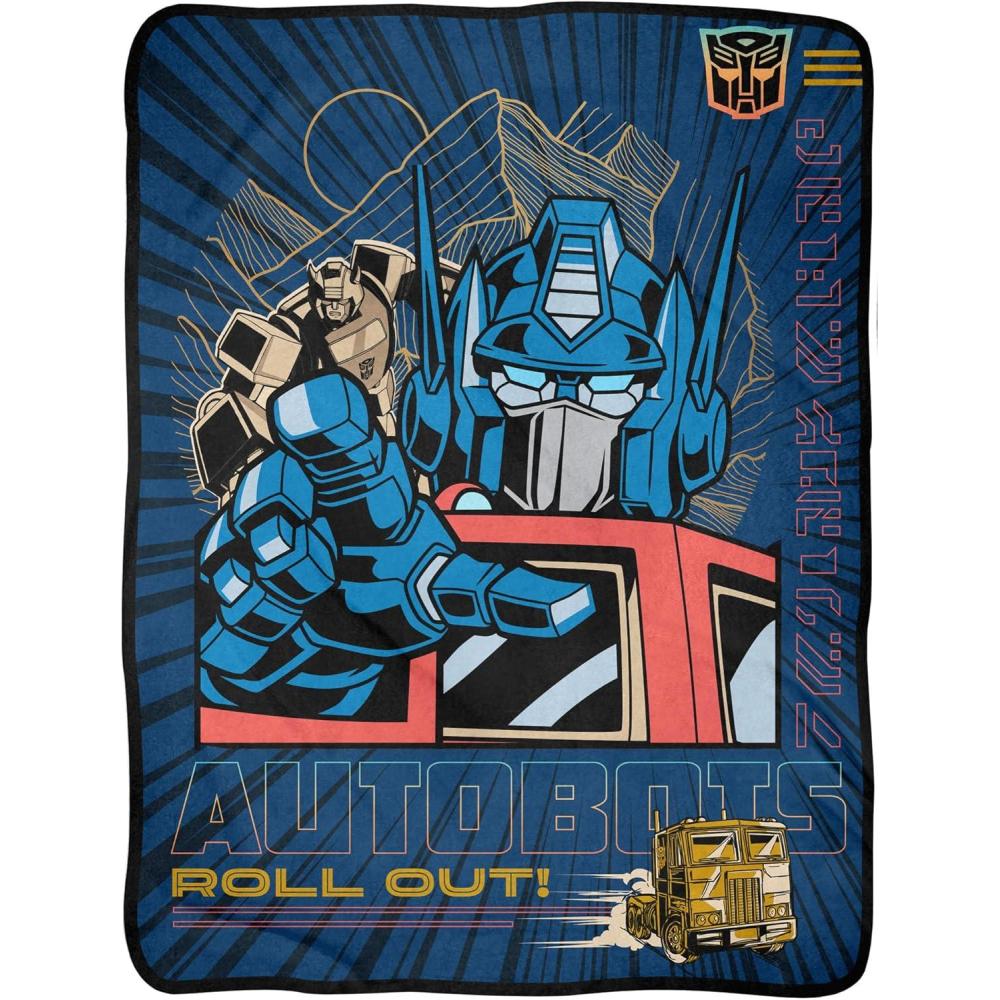 image:imageTransformers Blanket Throw Blanket Autobots Roll Out Fuzzy Soft Fleece Throw Blanket for Bed and Couch 46 X 60