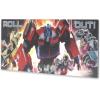 Open Road Brands Hasbro Transformers Roll Out Silver Metal Sign – Fun Transformers Wall Art for Man Cave or Bedroom(Black/Red)