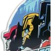 Open Road Brands Hasbro Transformers Roll Out Silver Metal Sign – Fun Transformers Wall Art for Man Cave or Bedroom(Blue)