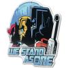Open Road Brands Hasbro Transformers Roll Out Silver Metal Sign – Fun Transformers Wall Art for Man Cave or Bedroom(Blue)