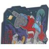 Open Road Brands Hasbro Transformers Roll Out Silver Metal Sign – Fun Transformers Wall Art for Man Cave or Bedroom(Blue/Red)