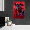 Open Road Brands Hasbro Transformers Roll Out Silver Metal Sign – Fun Transformers Wall Art for Man Cave or Bedroom(Red)