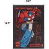 Open Road Brands Hasbro Transformers Roll Out Silver Metal Sign – Fun Transformers Wall Art for Man Cave or Bedroom(Red/Blue)