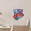 Open Road Brands Hasbro Transformers Roll Out Silver Metal Sign – Fun Transformers Wall Art for Man Cave or Bedroom(Red/Purple)