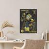 Open Road Brands Hasbro Transformers Roll Out Silver Metal Sign – Fun Transformers Wall Art for Man Cave or Bedroom(Yellow)