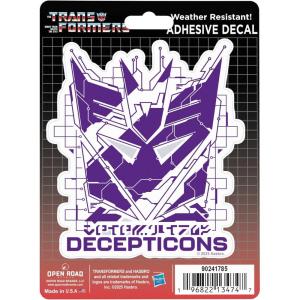 Hasbro Transformers Decepticons Shield Adhesive Vinyl Decal – Fun Decepticons Sticker for Water Bottle or Laptop(Purple/White)